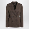 Max Mara Brown Prince of Wales double-breasted jacket