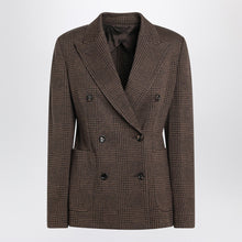  Max Mara Brown Prince of Wales double-breasted jacket