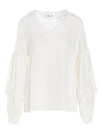 Di.la3 Pari' Puff-sleeve Silk Shirt