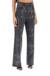 Giuseppe di morabito straight jeans with crystal flowers