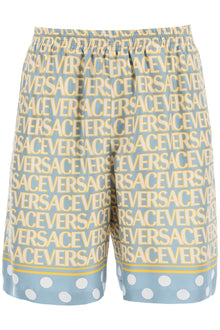  Versace versace allover silk shorts