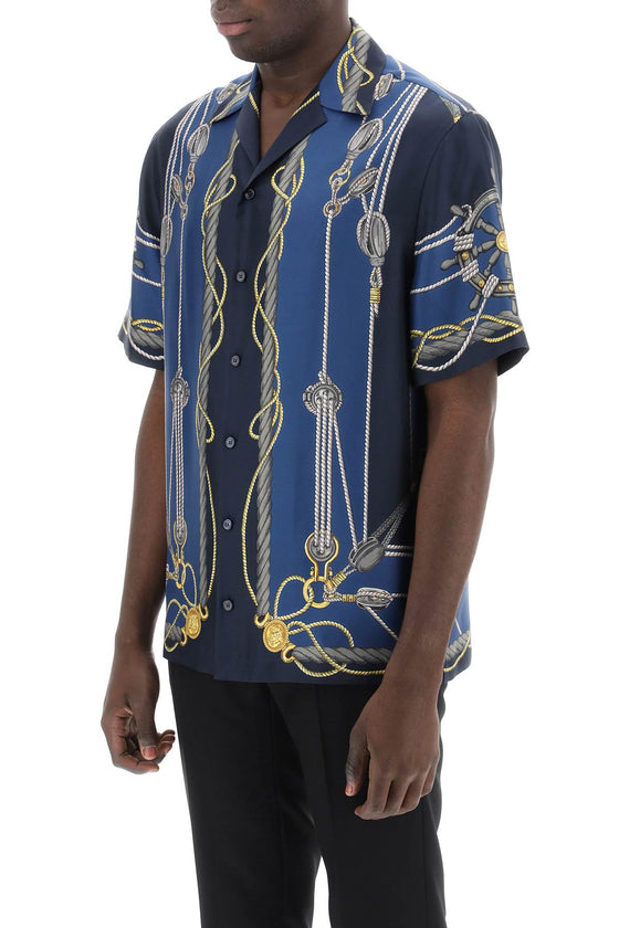 Versace versace nautical bowling shirt