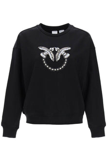  Pinko nelly sweatshirt with love birds embroidery