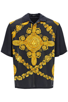  Versace mascher baroque satin polo shirt