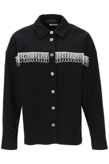  Rotate overshirt with crystal fringes