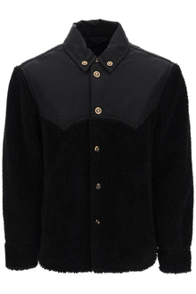  Versace barocco silhouette fleece jacket