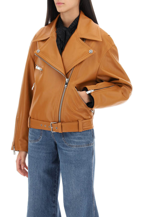Versace biker jacket in leather