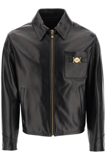  Versace leather blouse jacket