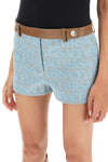 Versace monogram shorts with leather band