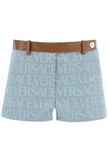  Versace monogram shorts with leather band