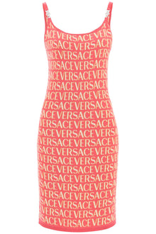  Versace monogram knit mini dress