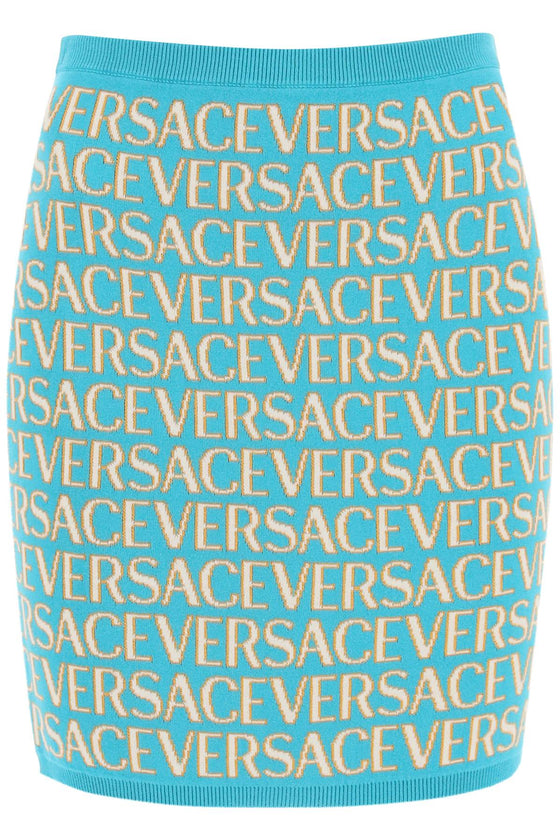 Versace monogram knit mini skirt