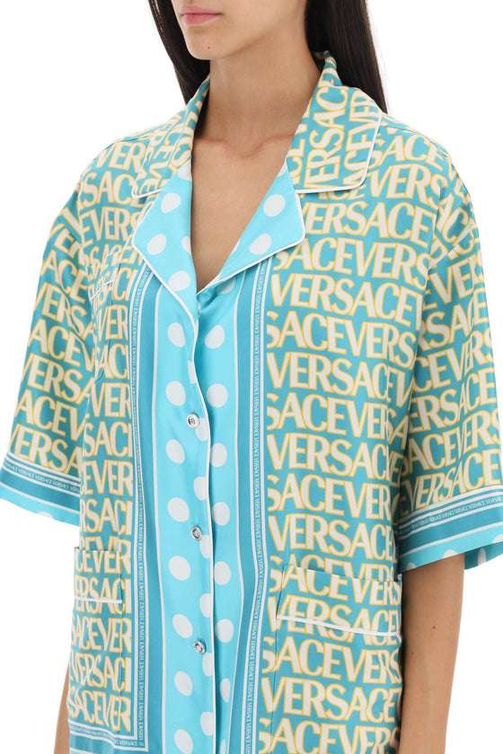 Versace 'versace allover polka dot' short-sleeved shirt