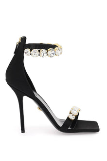  Versace satin sandals with crystals