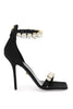 Versace satin sandals with crystals