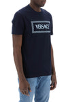 Versace t-shirt con logo ricamato