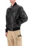 Versace leather bomber jacket