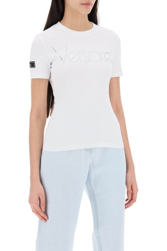 Versace "logo rhinestone t-shirt