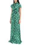 Saloni maxi floral dress kelly with bows