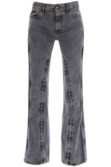  Y project hook-and-eye flared jeans