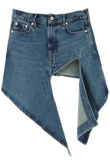  Y project denim mini skirt with cut out details