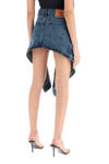 Y project denim mini skirt with cut out details