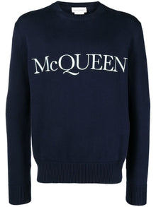  Alexander McQueen Sweaters Blue