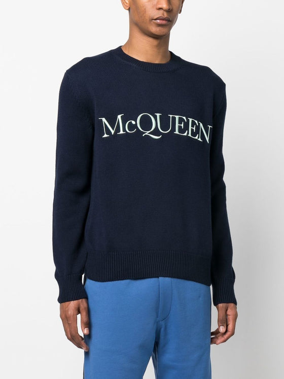 Alexander McQueen Sweaters Blue
