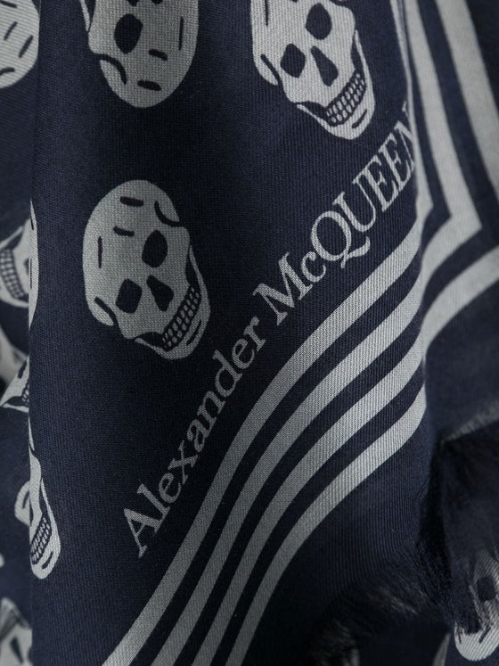 Alexander McQueen Scarfs Blue