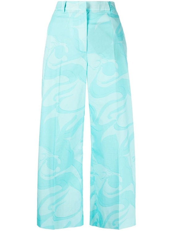 Etro Trousers Clear Blue