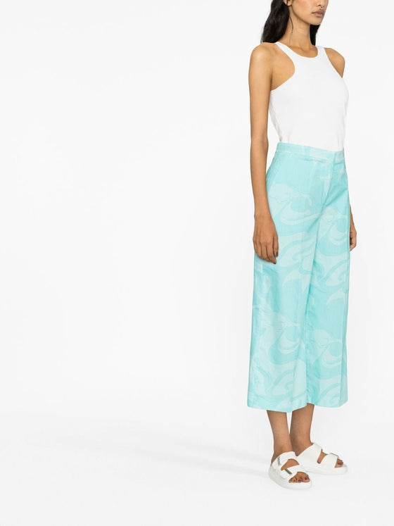 Etro Trousers Clear Blue