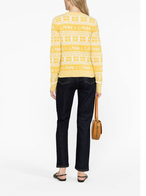 GANNI Sweaters Yellow
