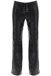 Rotate straight-cut pants in faux leather