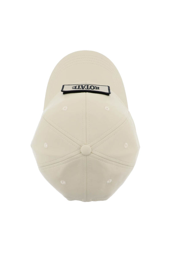 Rotate baseball cap with logo patch
