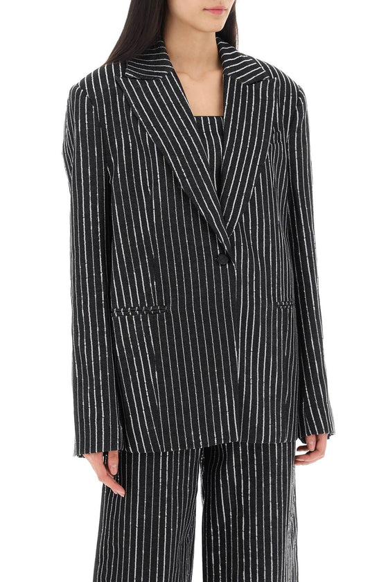 Rotate blazer with sequined stripes