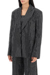 Rotate blazer with sequined stripes