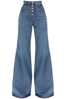  Etro jeans with back foliage embroidery