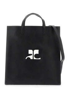  Courreges smooth leather heritage tote bag in 9