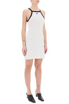 Courreges bicolor jersey mini dress in