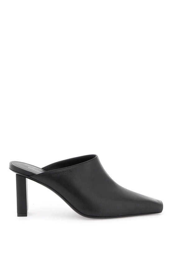 Courreges leather mules for
