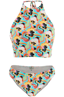  Etro multicolored floral bikini set