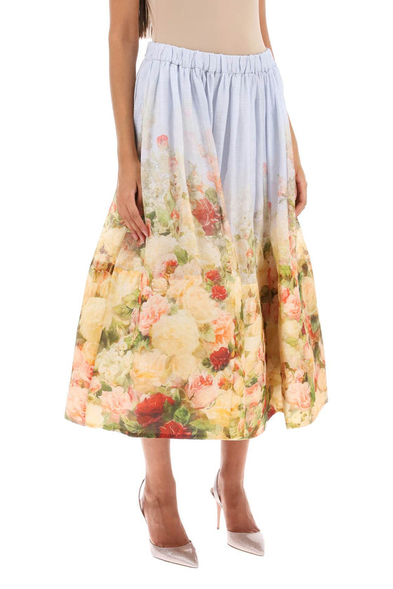 Zimmermann linen silk luminosity skirt