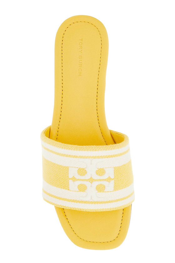 Tory burch slides with embroidered band