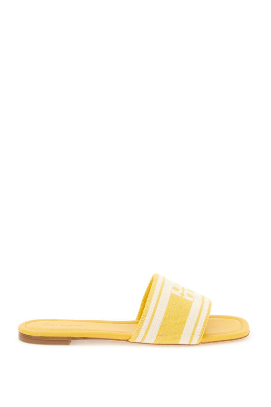 Tory burch slides with embroidered band