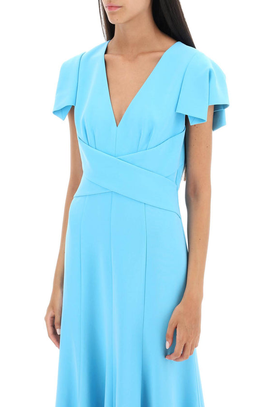 Roland mouret cady midi dress with cap sleeves