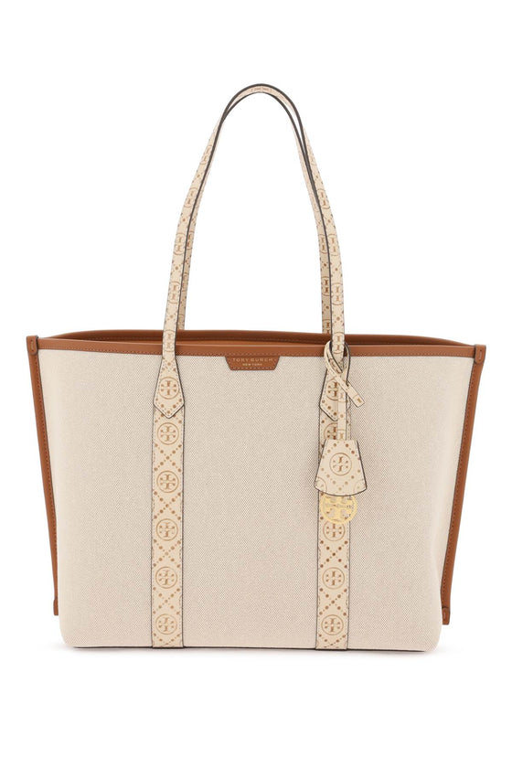 Tory burch canvas perry shopping bag