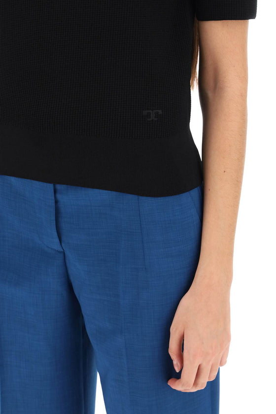 Tory burch knitted polo shirt