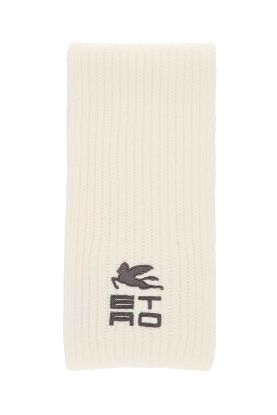 Etro wool scarf with logo