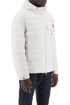 Moncler basic berard down jacket with tricolor intarsia