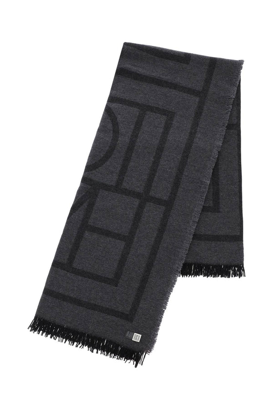 Toteme cashmere blend monogram scarf